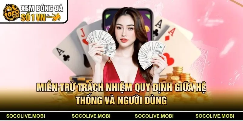Miễn trừ trách nhiệm quy định giữa hệ thống và người dùng